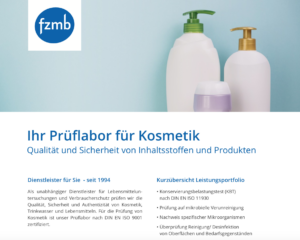 PDF Test laboratory for cosmetics at the fzmb