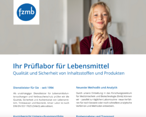PDF Prüflabor für Lebensmittel am fzmb